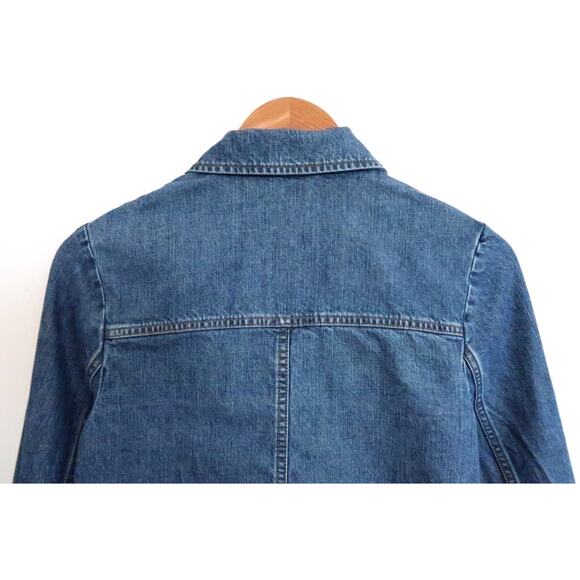 SEZANE Anila Organic Cotton Denim Crop Utility Jacket Anthropologie 34 XS $145 - Picture 10 of 12